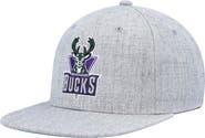 Mitchell & Ness Men's Mitchell & Ness Heather Gray Milwaukee Bucks Hardwood Classics 2.0 Snapback Hat