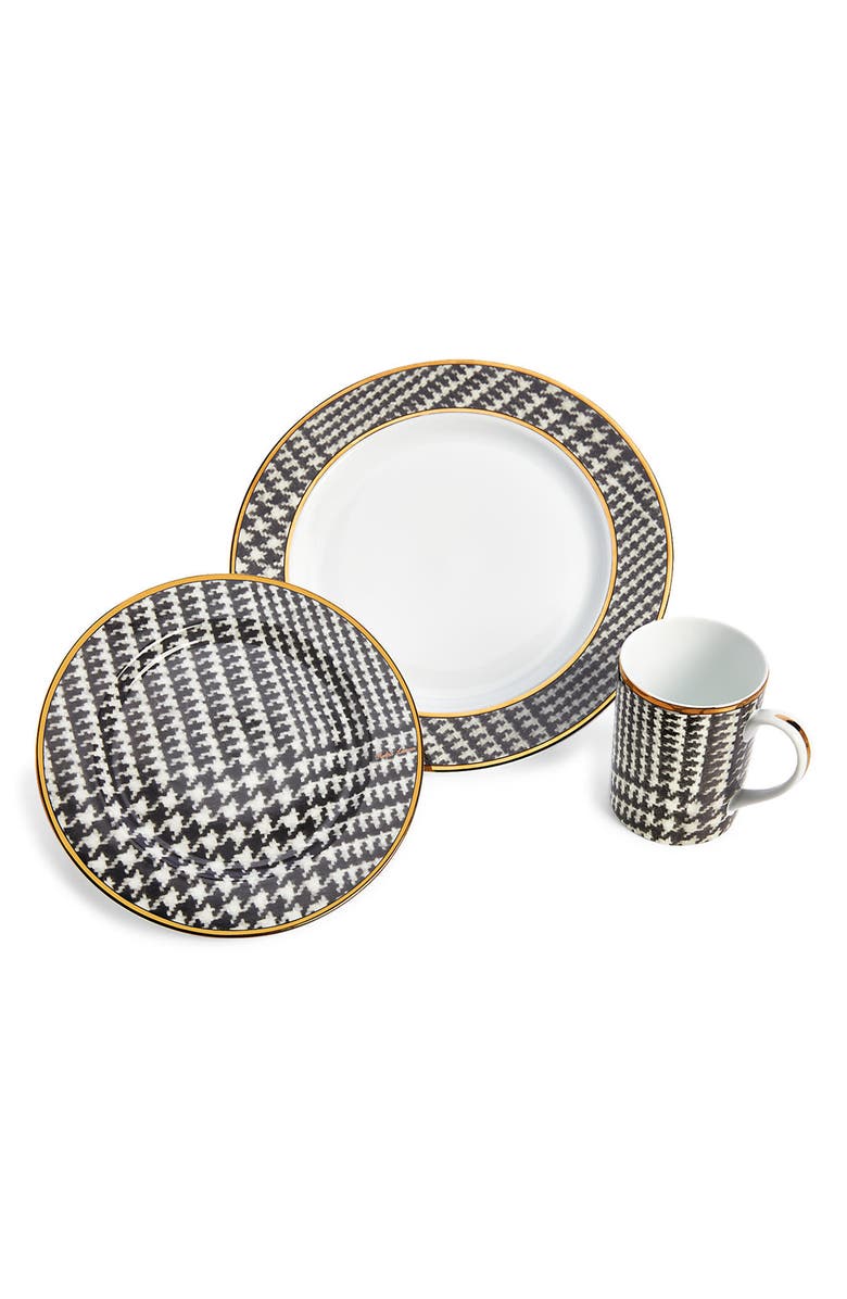 Ralph Lauren Wessex Houndstooth Dinner Plate, Alternate, color, 