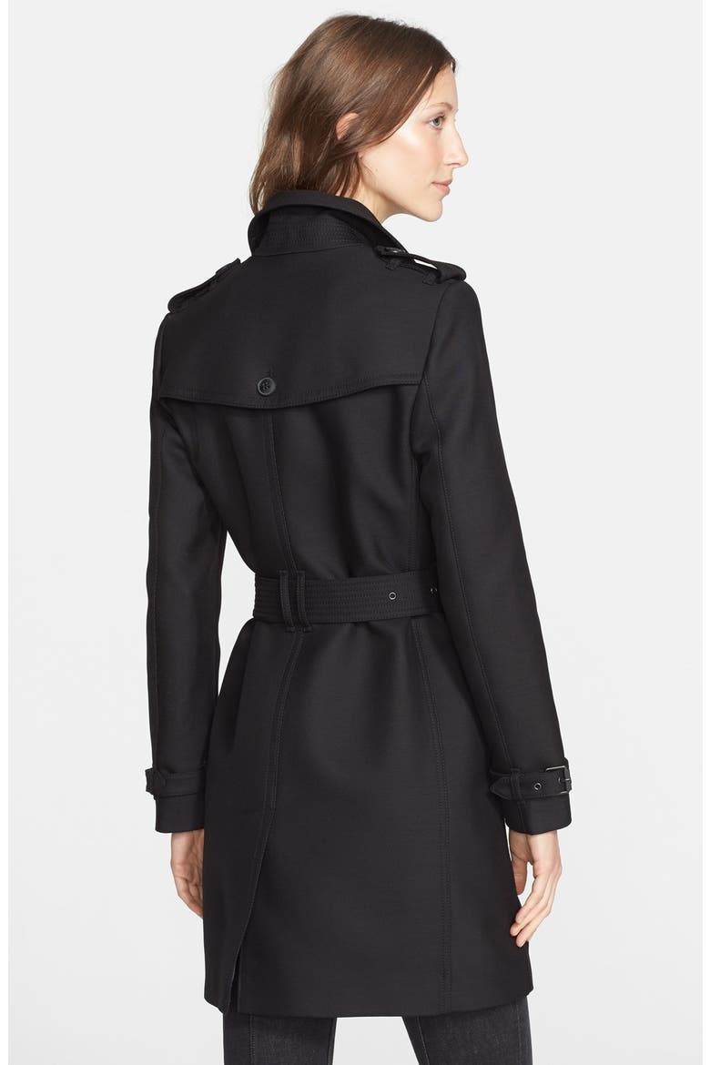 'Bramington' Cotton Blend Trench Coat, Alternate, color, BLACK
