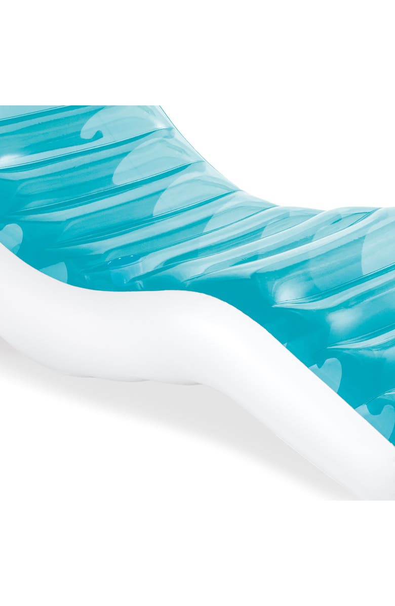 Intex Inflatable Splash Water/Pool Lounge in Teal & White, Alternate, color, Blue