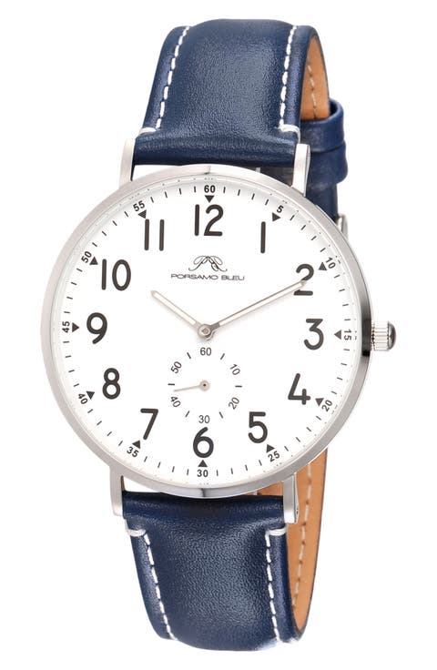Rowan Leather Strap Watch, 40mm