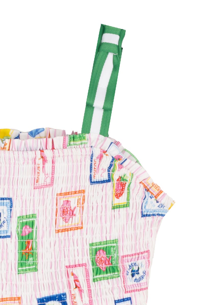 Rare Editions Kids' Printed Smocked Sundress, Alternate, color, Pink Multi