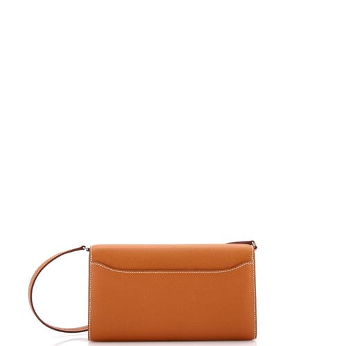 Pre-owned Hermes Hermes Constance To Go Wallet Epsom In Gold