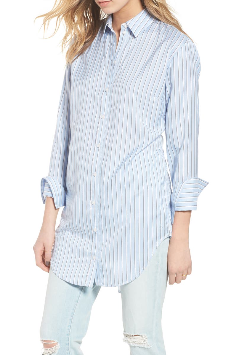 Treasure & Bond Pleat Back Shirtdress, Alternate, color, 