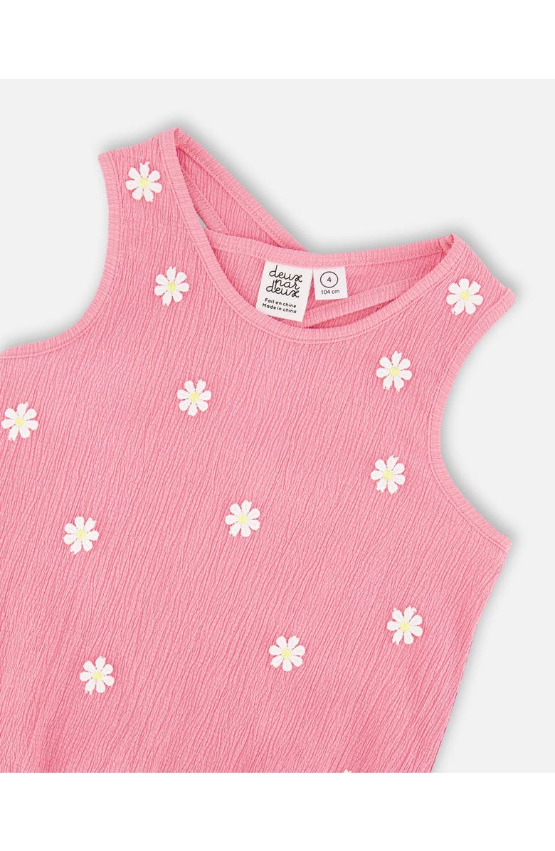 Deux par Deux Sleeveless Crinkle Jersey Tank Top, Alternate, color, Pink