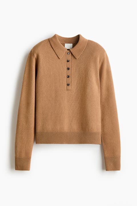 Shoulder-pad Polo Jumper