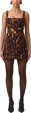 Naked Wardrobe Tortoiseshell Print Minidress