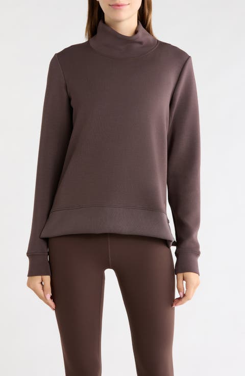 Dreamweave Recycled Polyester Blend Mock Neck Sweatshirt