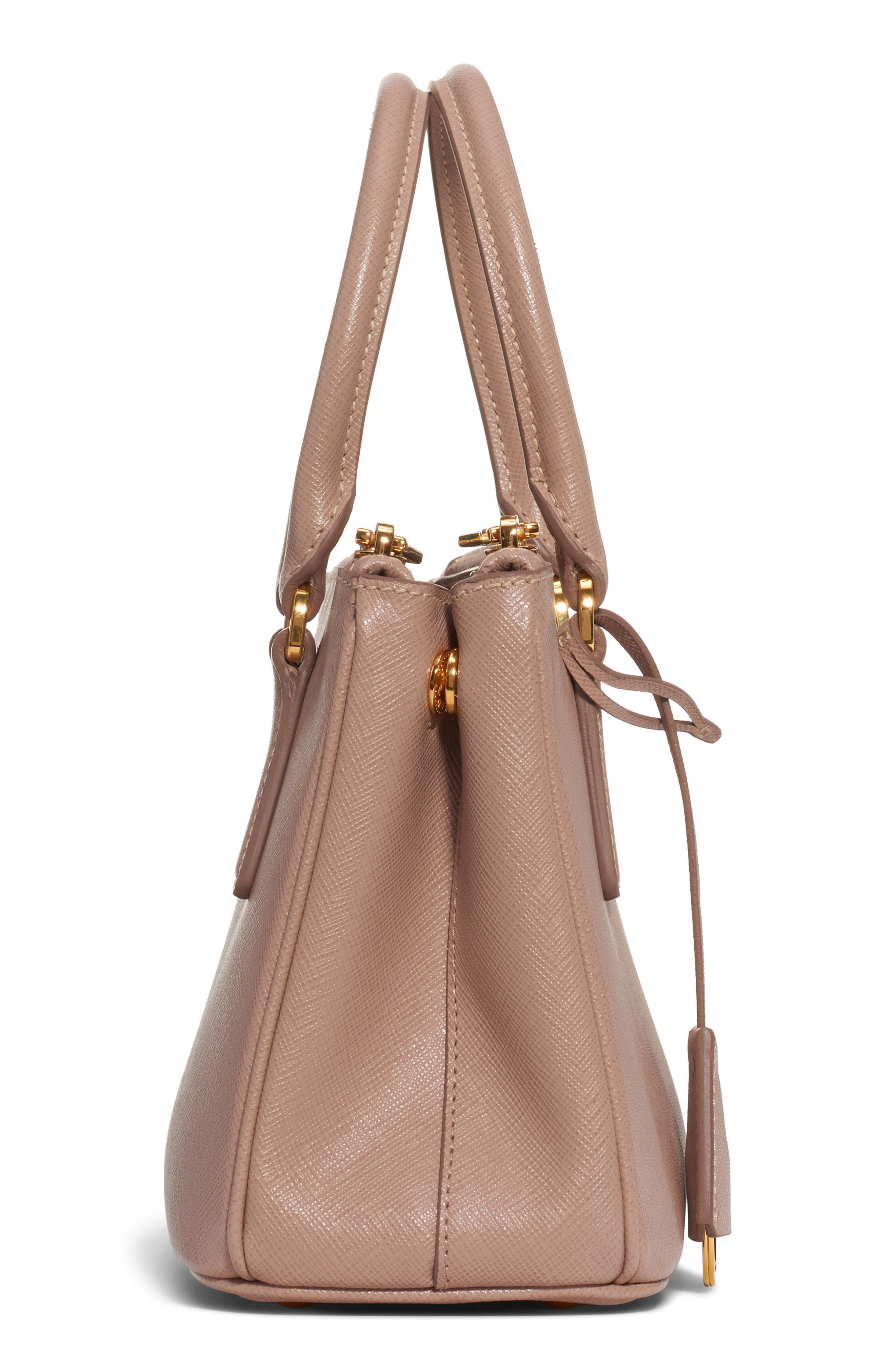 Mini Galleria Saffiano Leather Satchel, Alternate, color, CIPRIA