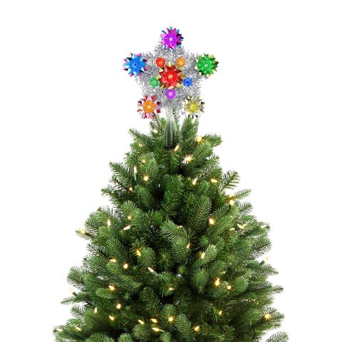 11 in. Tinsel Star Tree Topper