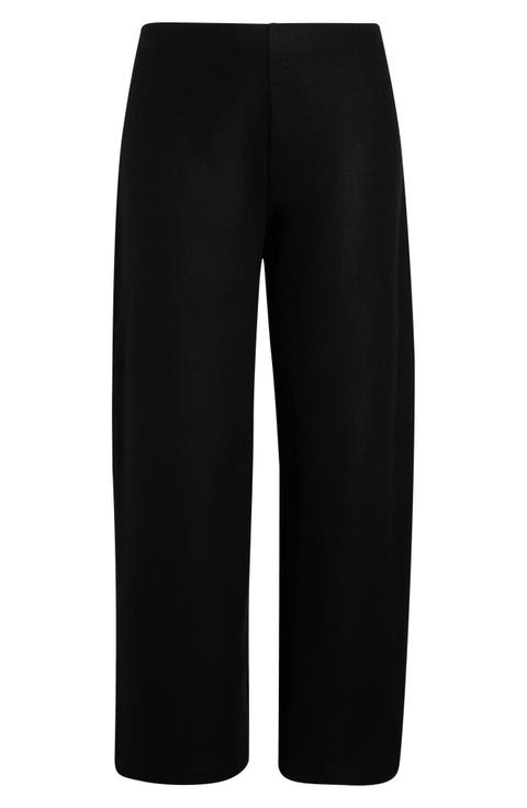 Wool Wide Leg Pants (Plus)