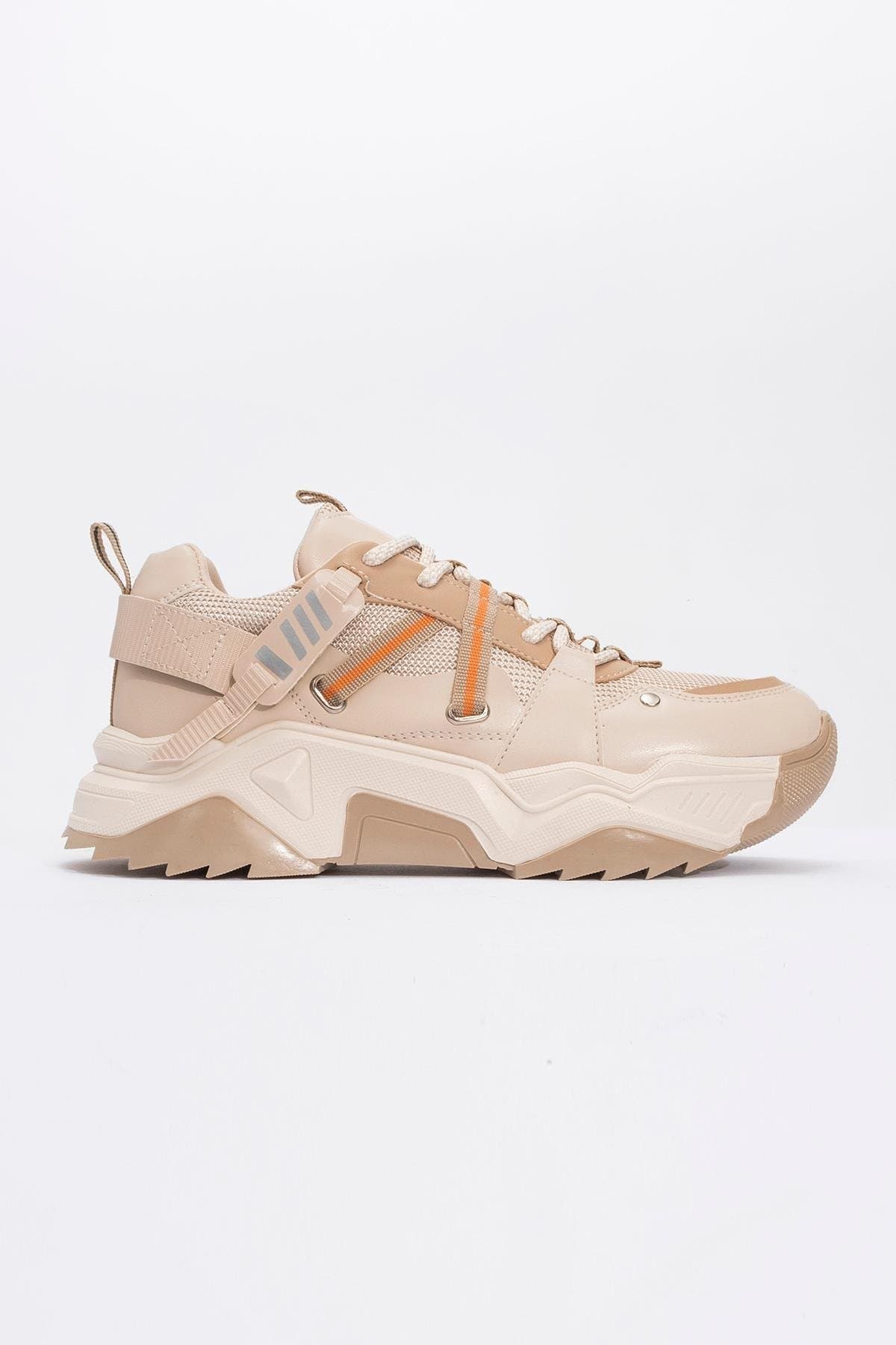 Prologue Shoes Maggie Sport Sneakers, Alternate, color, Beige Faux Leather