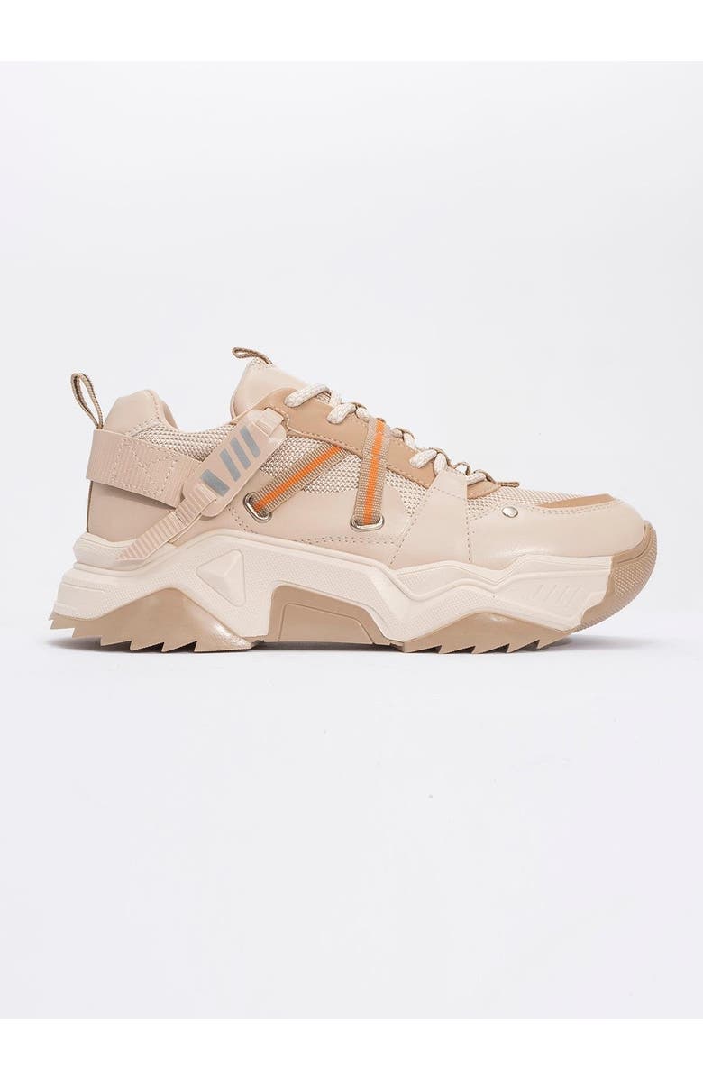 Prologue Shoes Maggie Sport Sneakers, Alternate, color, Beige Faux Leather
