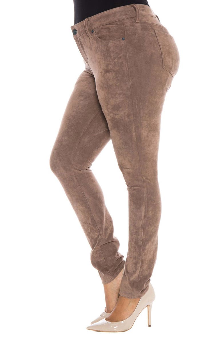 SLINK Jeans Slink Sueded Skinny Jeans, Alternate, color, Nutmeg