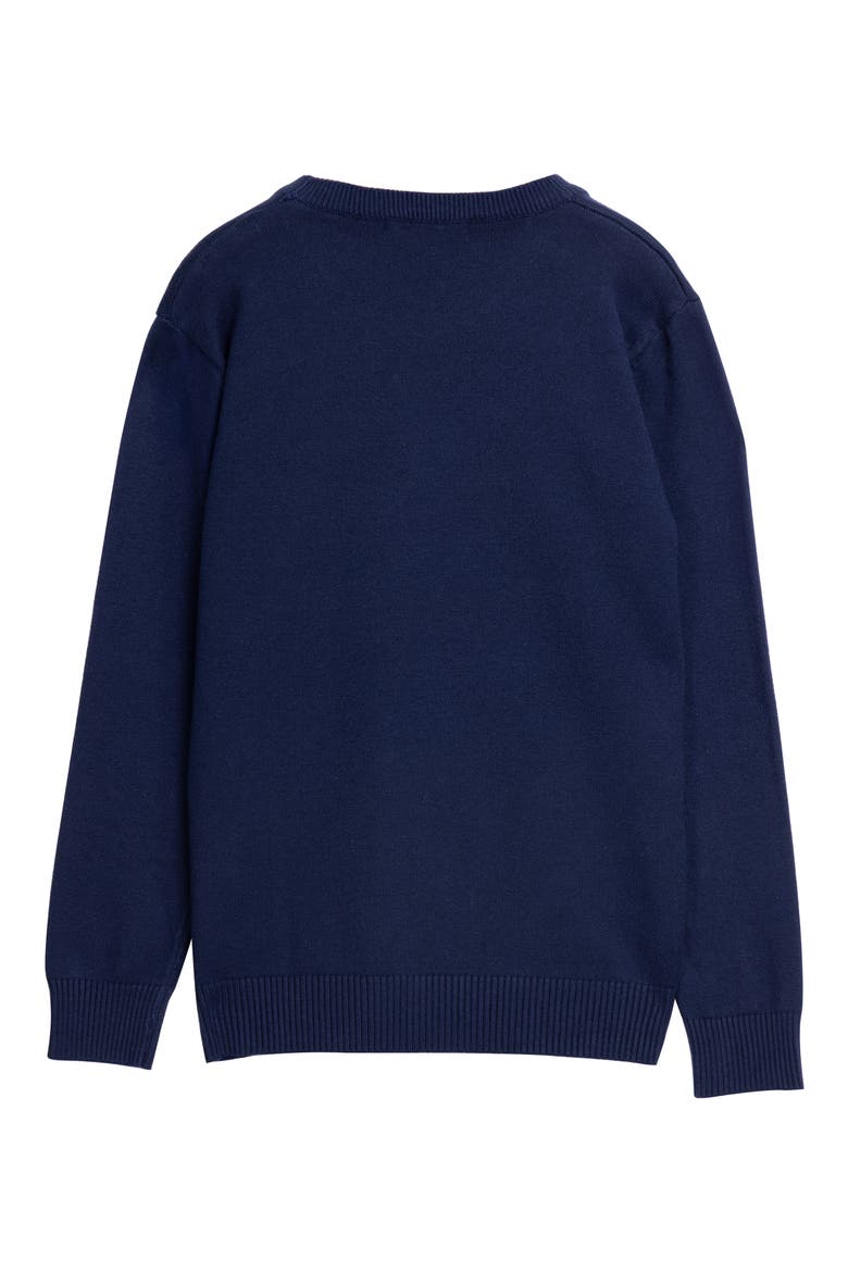 Kids' Basic Crew Neck Sweater, Alternate, color, NAVY