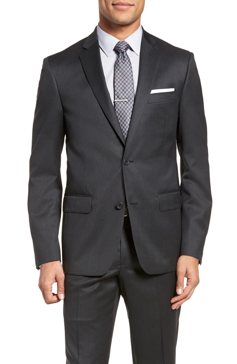 NORDSTROM MEN'S SHOP Trim Fit Solid Wool Suit, Alternate, color,