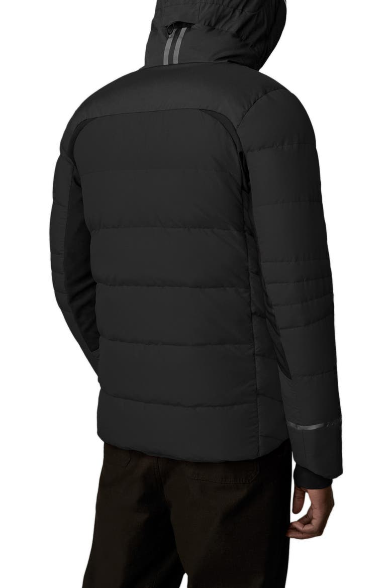 Hybridge Waterproof 750 Fill Power Down Puffer Coat, Alternate, color, BLACK