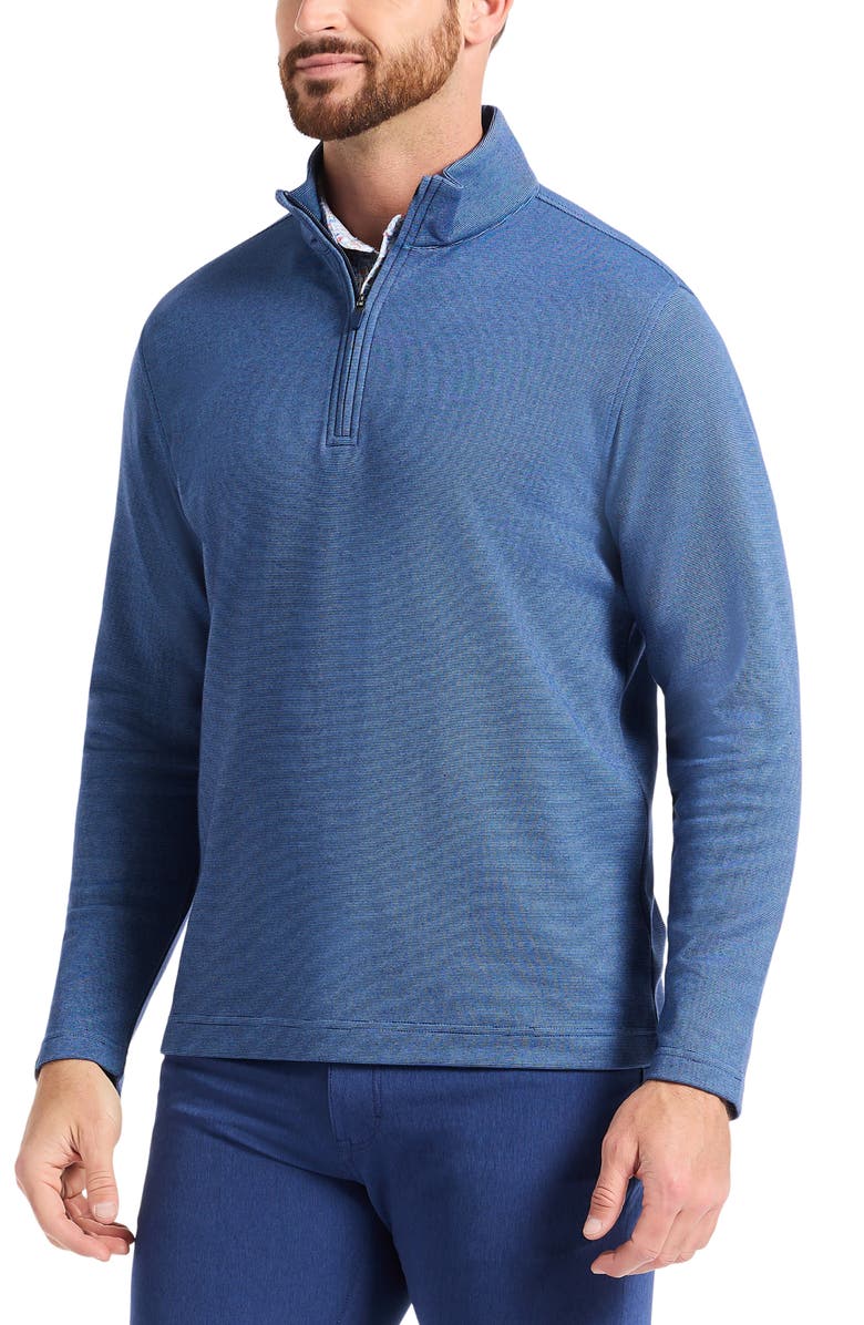 Robert Graham Troland Quarter Zip Top, Alternate, color, Medieval Blue
