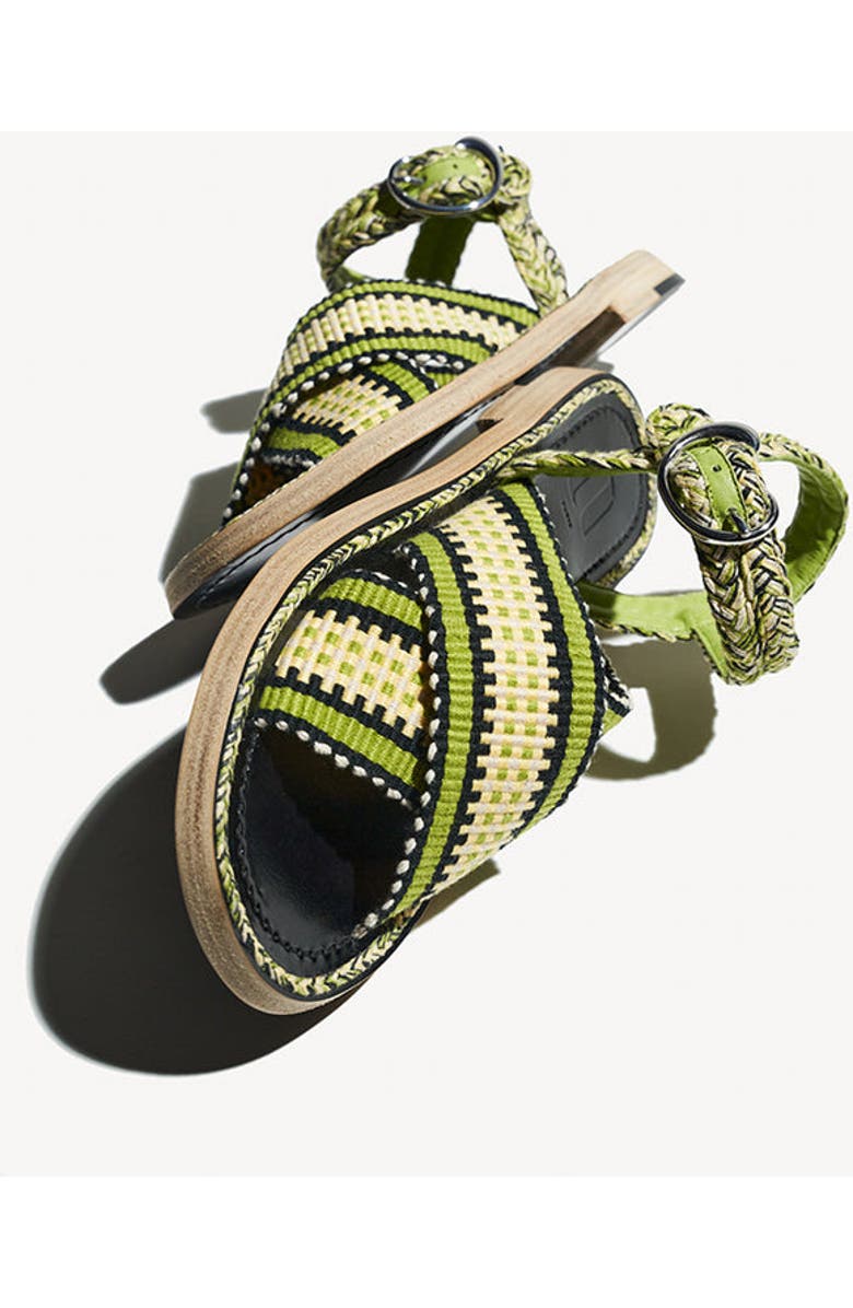 Amambaih Aurora Flat Sandals, Alternate, color, Olive