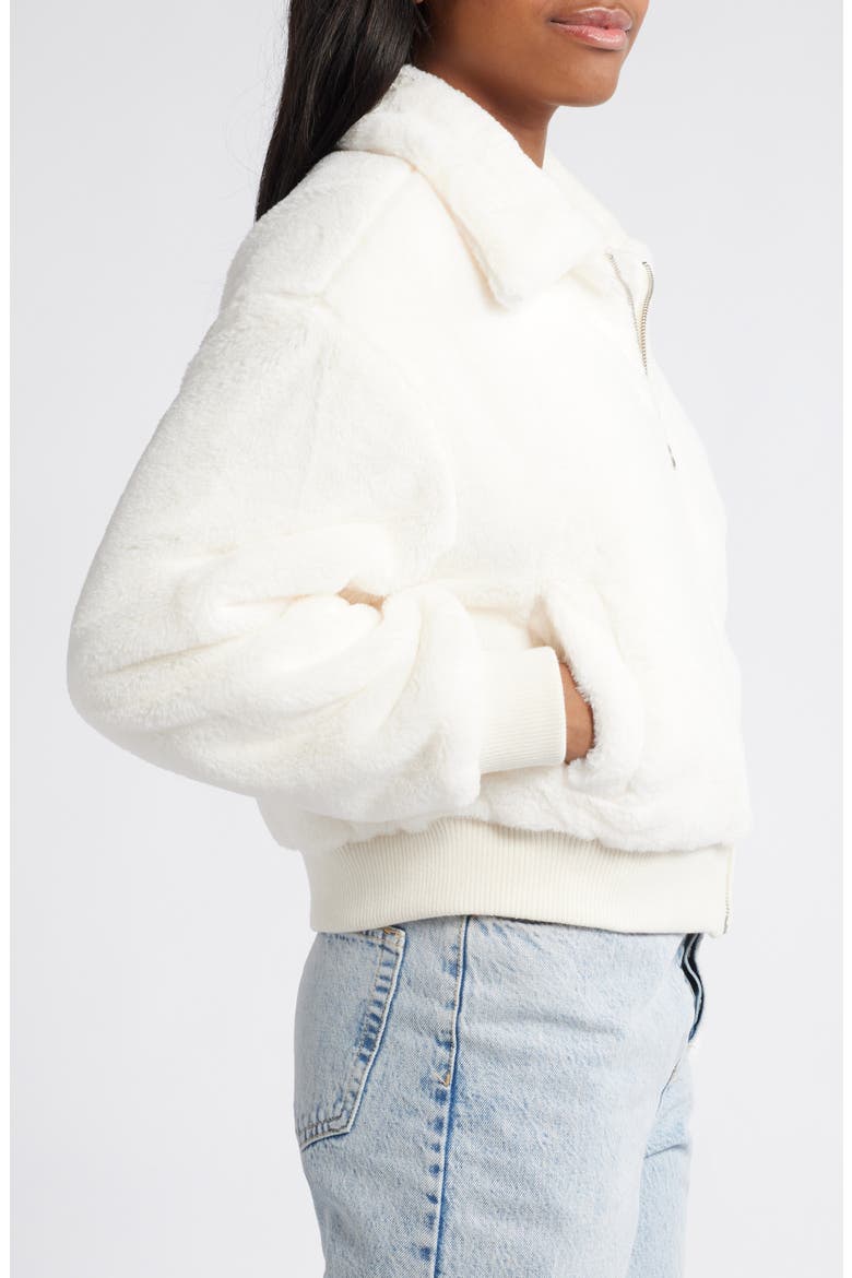 Faux Fur Jacket, Alternate, color, IVORY
