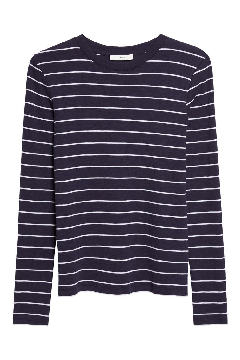 Stripe Long Sleeve Cotton & Modal Crewneck Top, Alternate, color, TWILIGHT NAVY COMBO