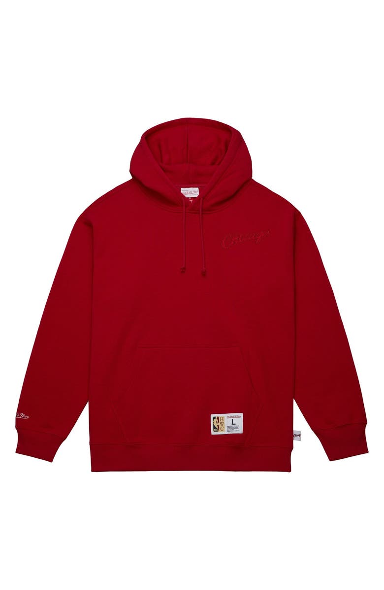 Mitchell & Ness Men's Mitchell & Ness Red Chicago Bulls Hardwood Classics Tonal Pullover Hoodie, Alternate, color,