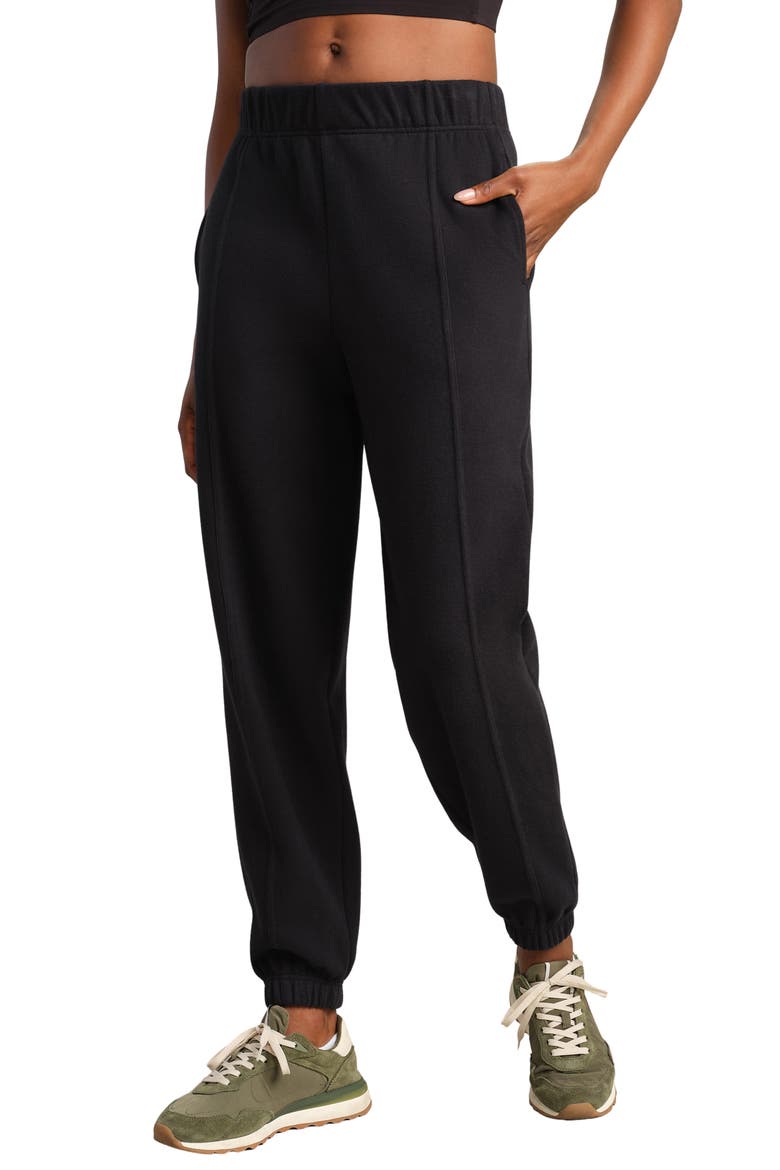 Signature Rib Joggers, Main, color, PURE BLACK