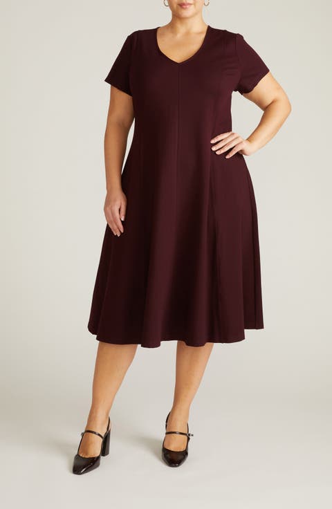 Lucinda Ponte Dress (Plus)