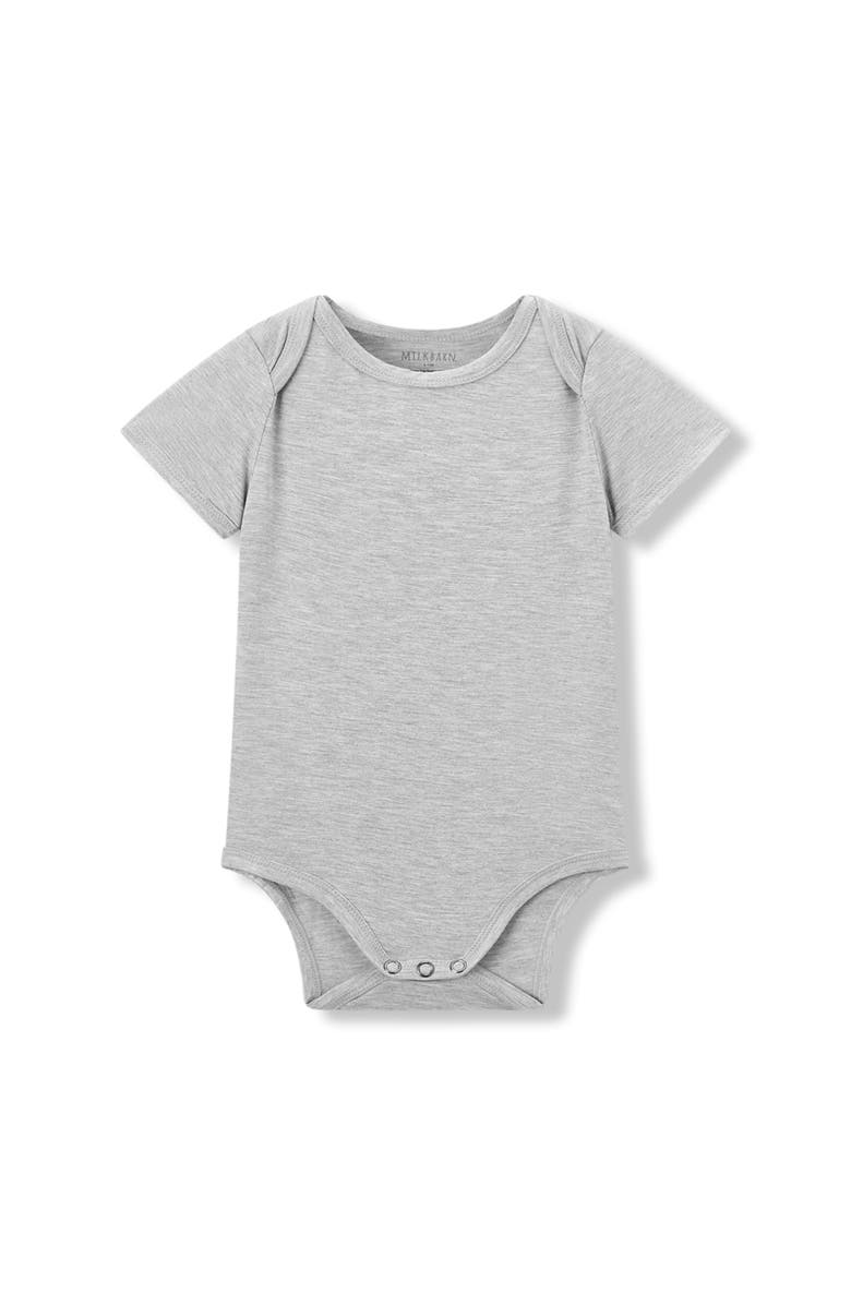 Milkbarn Luxe Solid One Piece, Main, color, Grey Melange