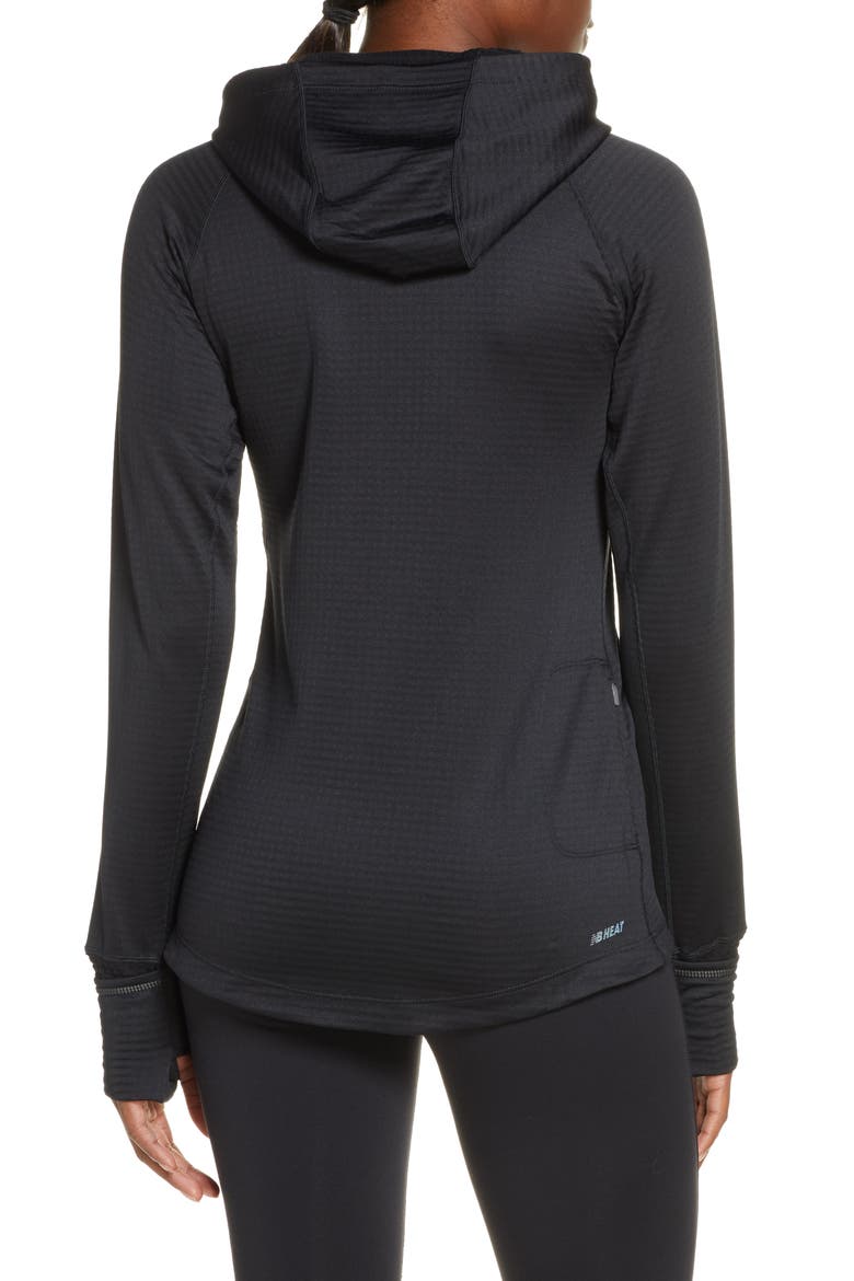 Impact Run Grid Hoodie, Alternate, color, BLACK