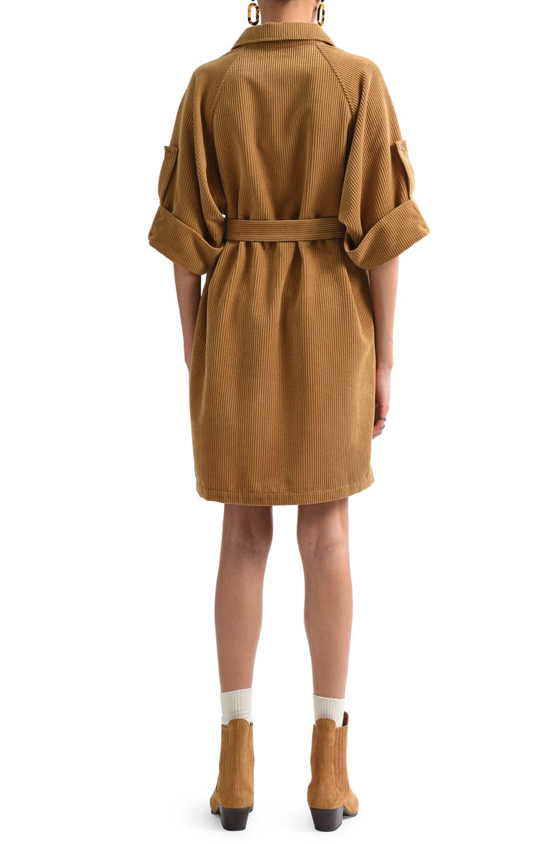 Molly Bracken Belted Corduroy Shirtdress, Alternate, color, 