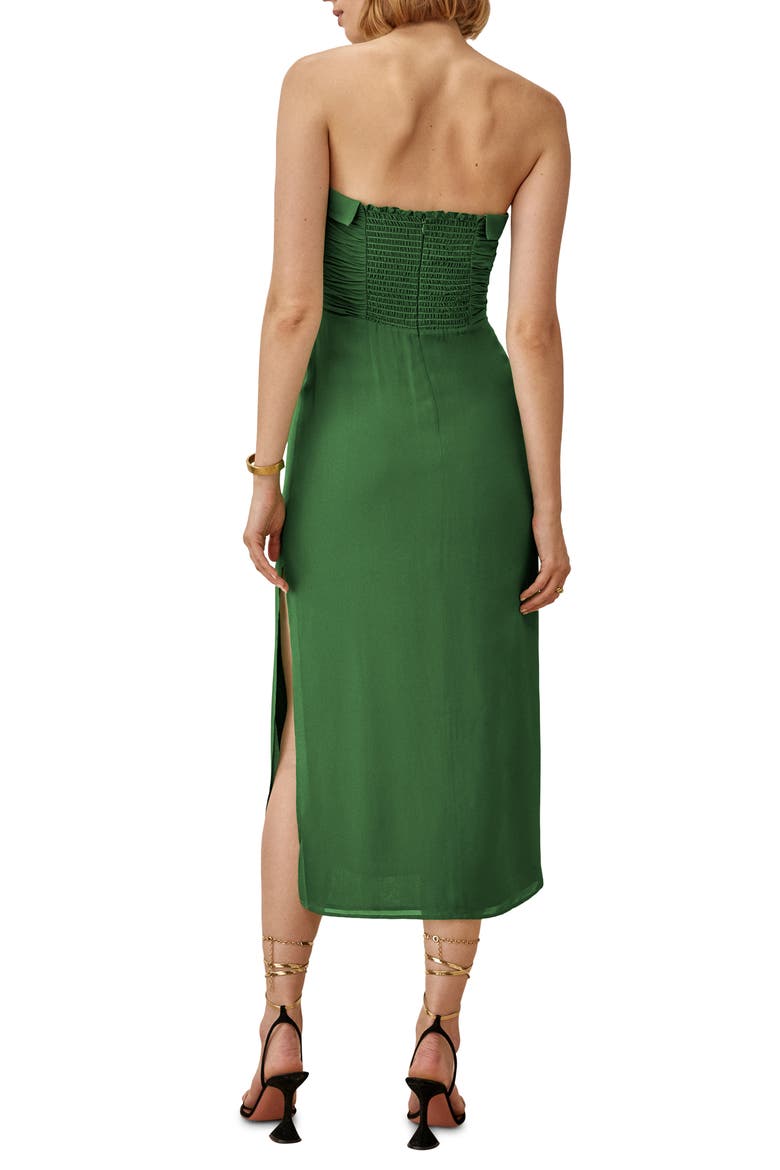 reformation ruched midi dress REFORMATION