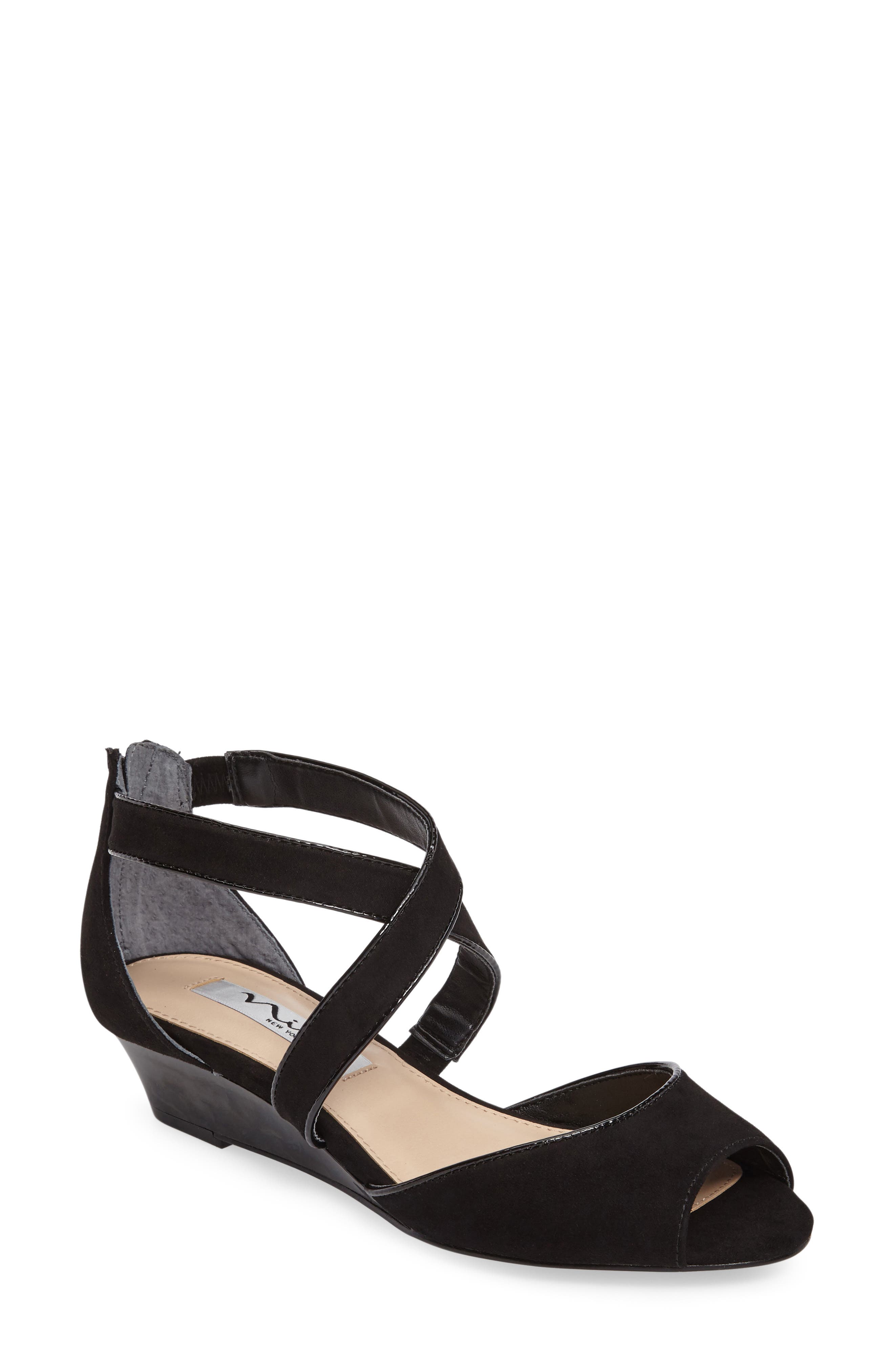 Rhonda Sandal, Main, color, BLACK SUEDE