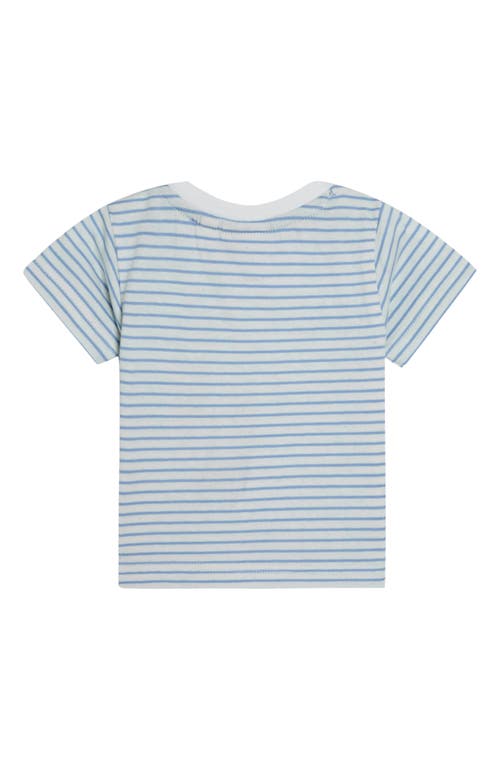 JOJO MAMAN BÉBÉ JOJO MAMAN BEBE STRIPE COTTON T-SHIRT & TRACTOR APPLIQUÉ SHORTALLS SET 