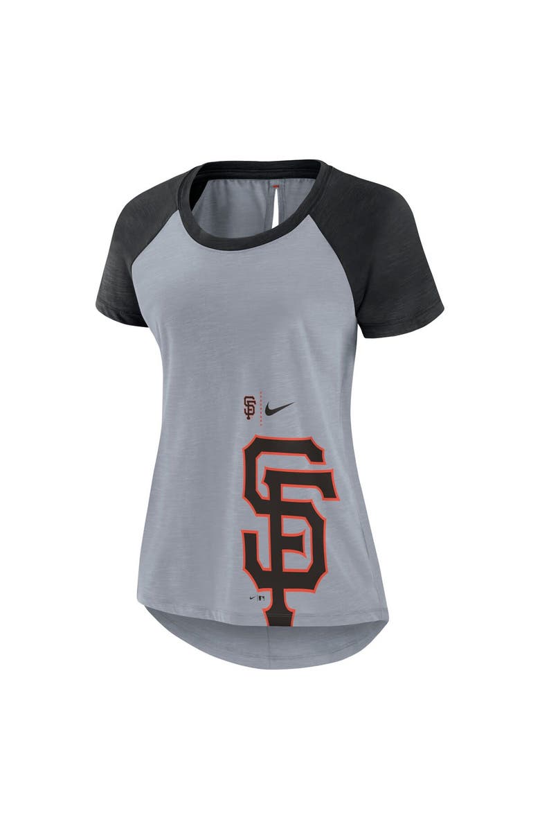 Nike Women's Nike Heather Gray San Francisco Giants Summer Breeze Raglan Fashion T-Shirt, Alternate, color, Heather Gray