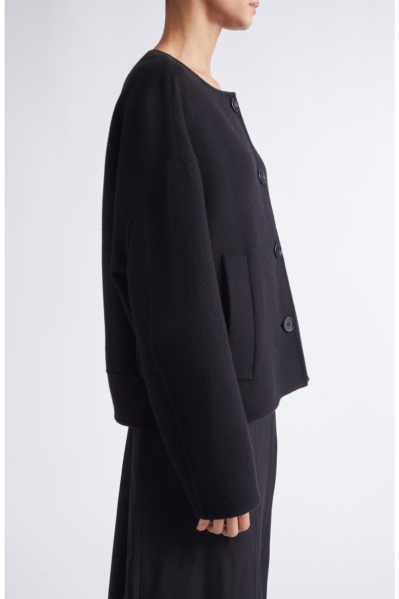 Double Face Virgin Wool & Cashmere Jacket, Alternate, color, 00N99 BLACK