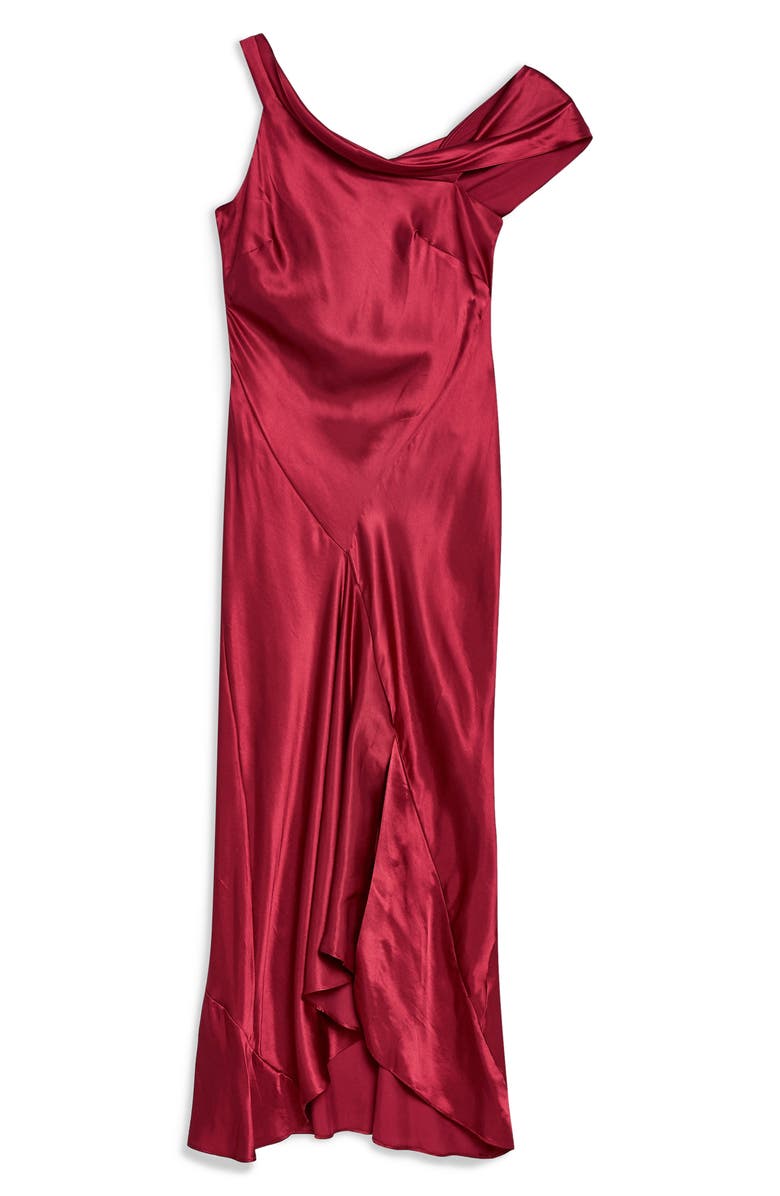 Topshop Asymmetrical Midi Dress, Alternate, color,