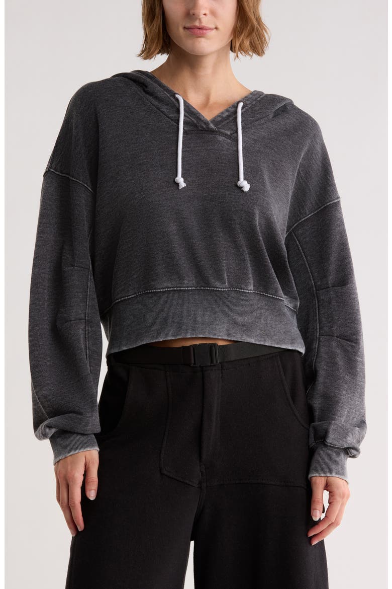Playbook Crop Hoodie, Main, color, BLACK