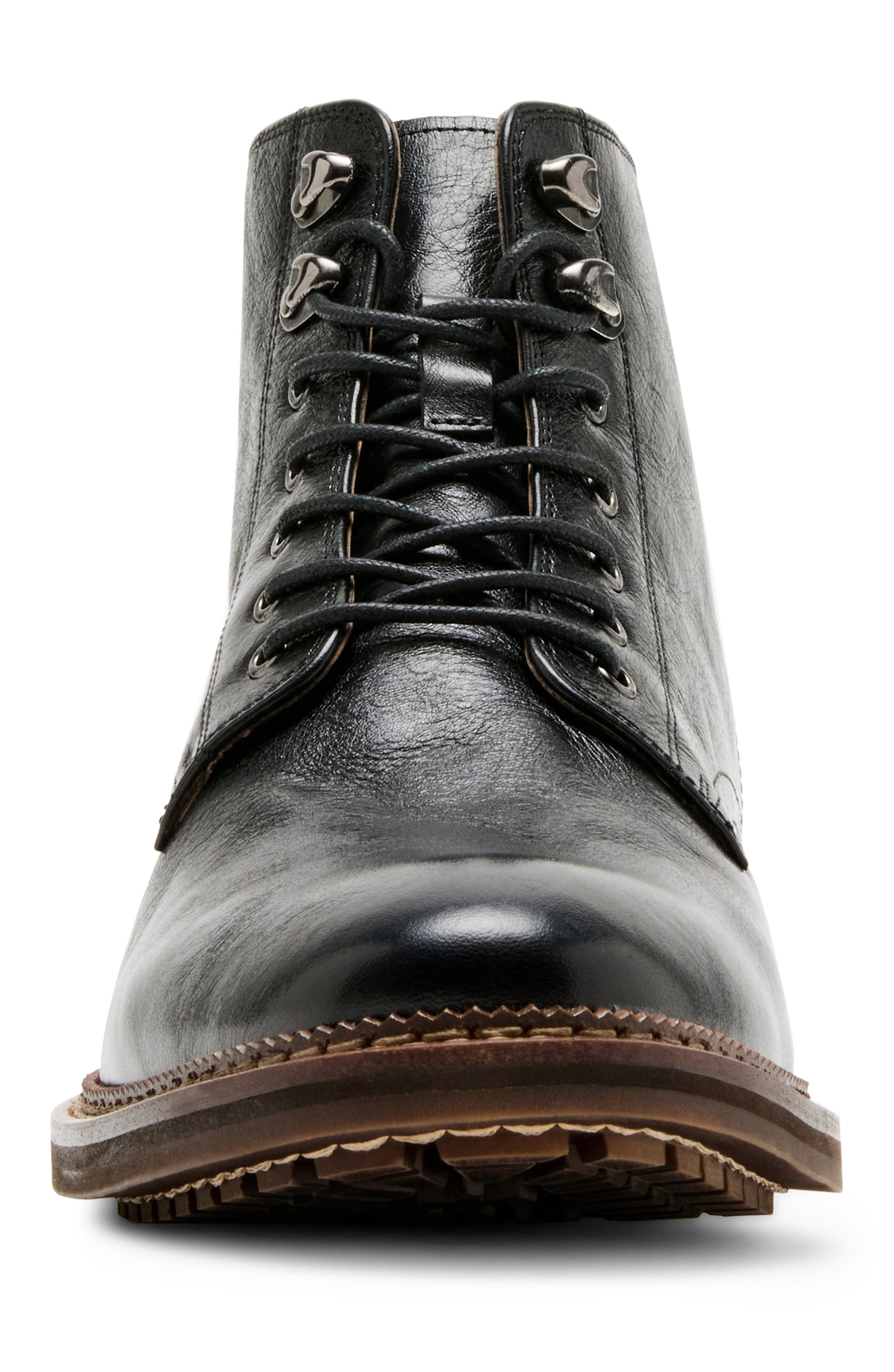 Steve Madden Noby Lace-Up Boot, Alternate, color, Black