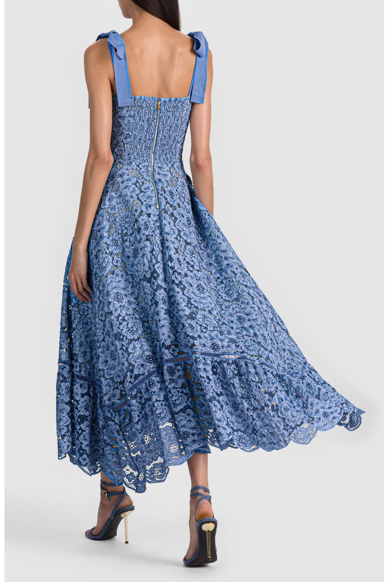 Rosalee Tie Strap Lace Sundress, Alternate, color, INDIGO