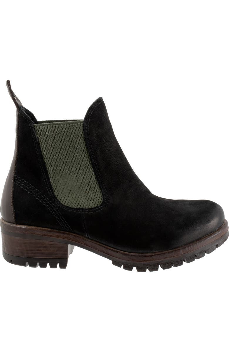 Bueno Florida Chelsea Boot, Alternate, color, Black Nubuck/ Khaki