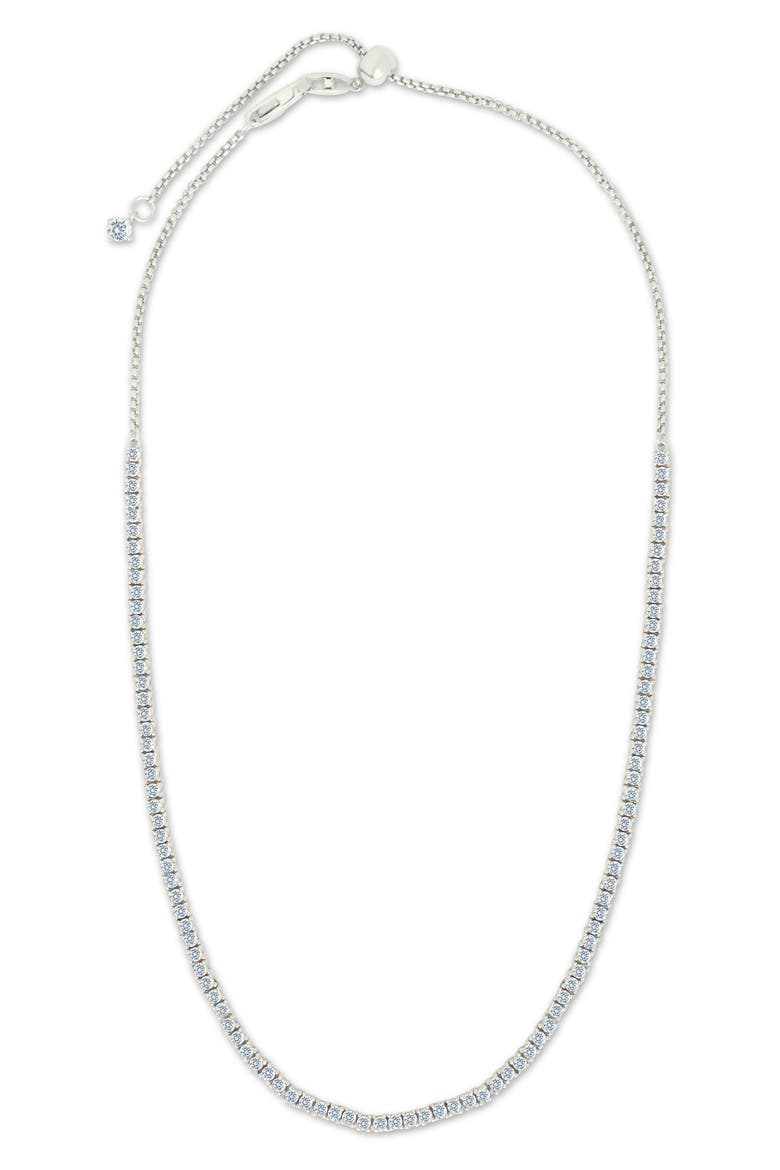 Mirabell Slide Tennis Necklace, Alternate, color, SILVER