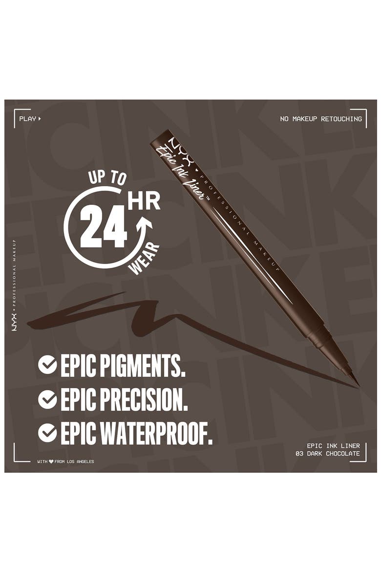 Epic Ink Waterproof Liquid Eyeliner, Alternate, color, DARK CHOCOLATE