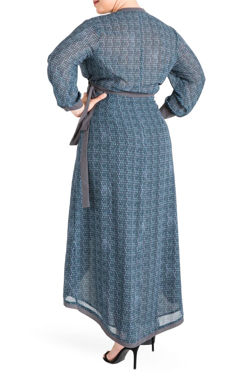 Standards & Practices Elle High/Low Wrap Dress, Alternate, color, Snake Charm