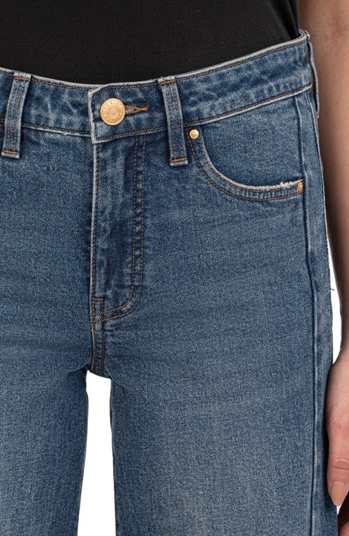 Kut From The Kloth Meg Cuffed High Waist Wide Leg Jeans In Commitment W/dk