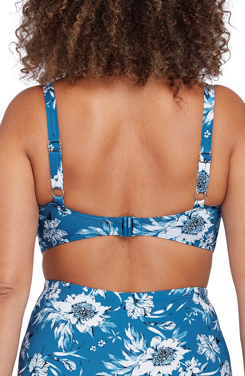 Artesands Delacroix Cross Front Floral Bikini Top, Alternate, color, 