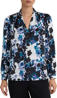 KASPER Pleated Shoulder Top