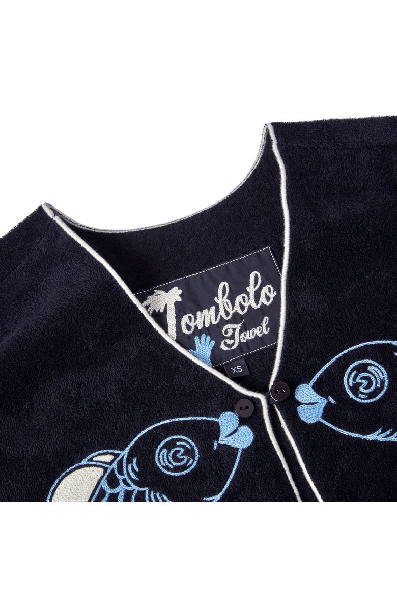 Tombolo 'Fish Smooch' Hand Towel Top, Alternate, color, Black