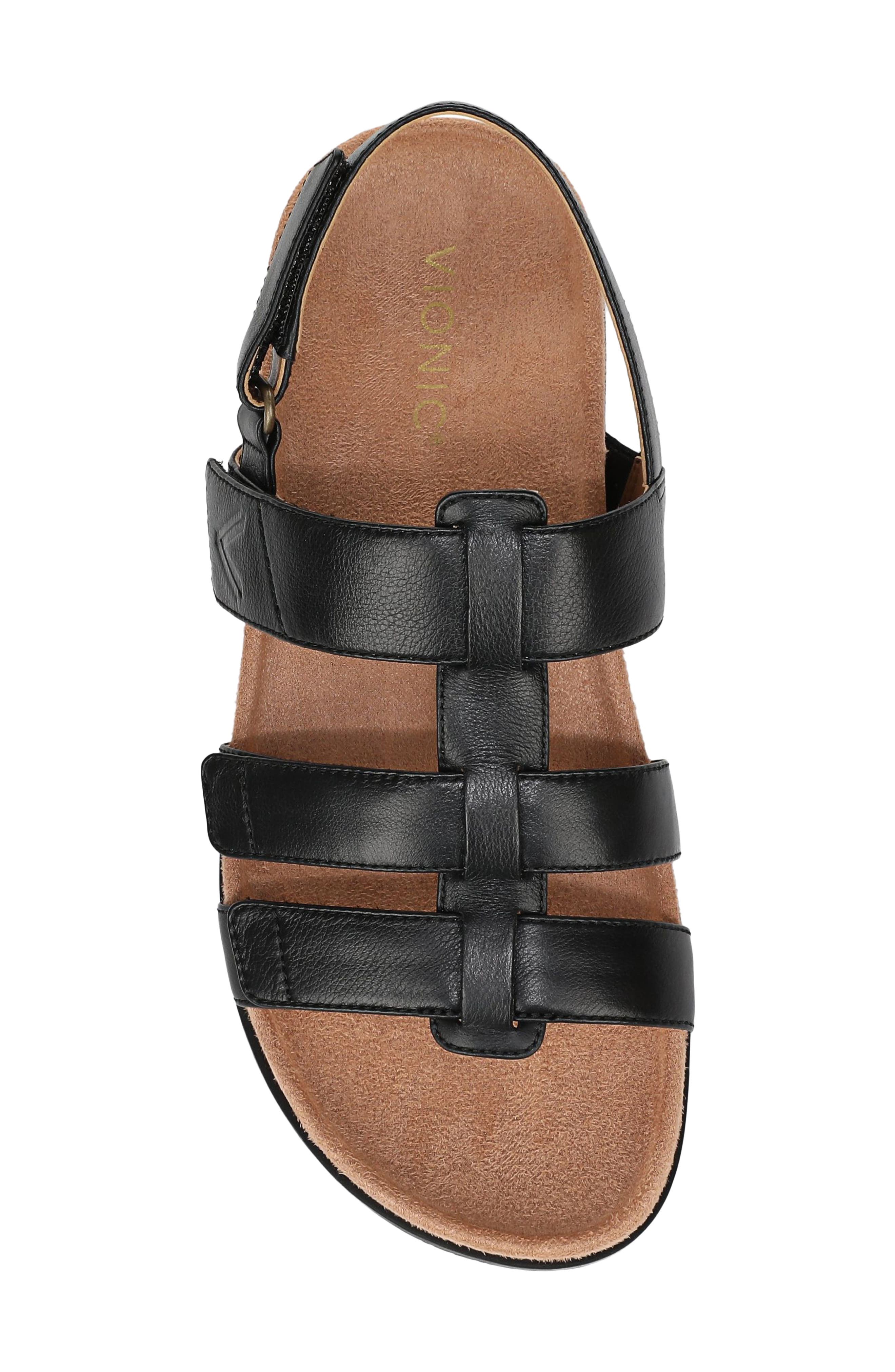 Vionic Eureka Fisherman Sandal - Wide Width Available, Alternate, color, Black