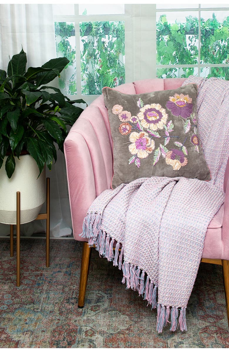 PARKLAND COLLECTION Penelope Transitional Beige Pillow Cover With Poly Insert, Alternate, color, Taupe